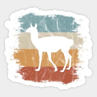 Funky Vintage Retro Llama Silhouette Sticker